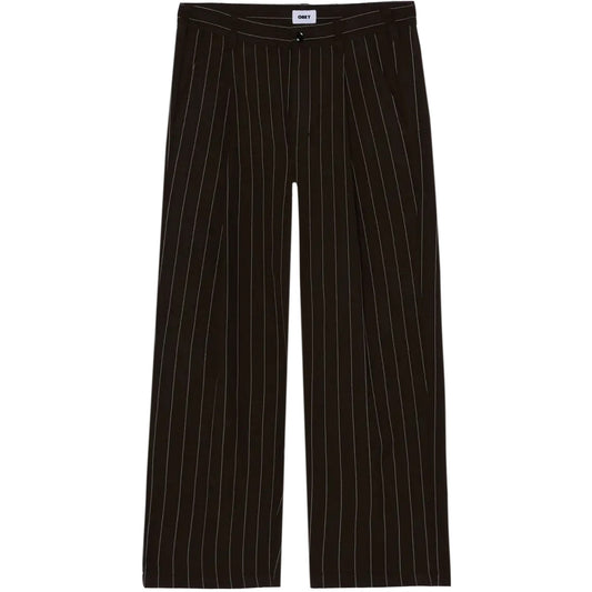 Pantaloni Uomo Obey - Dean Stripe Pleated Pant - Nero