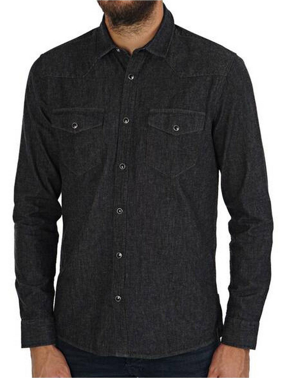 Camicie casual Uomo Solid - Sdsaxon Ls De - Nero