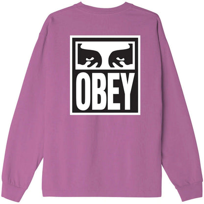 Maglie a manica lunga Uomo Obey - Obey Eyes Icon 2 Heavyweight Tee Ls - Viola