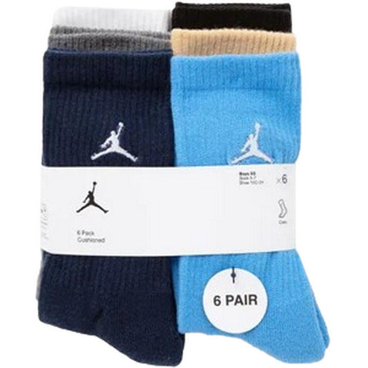 Calze Ragazzi Unisex Jordan - Everyday Essentials 6Pk Crew - Multicolore