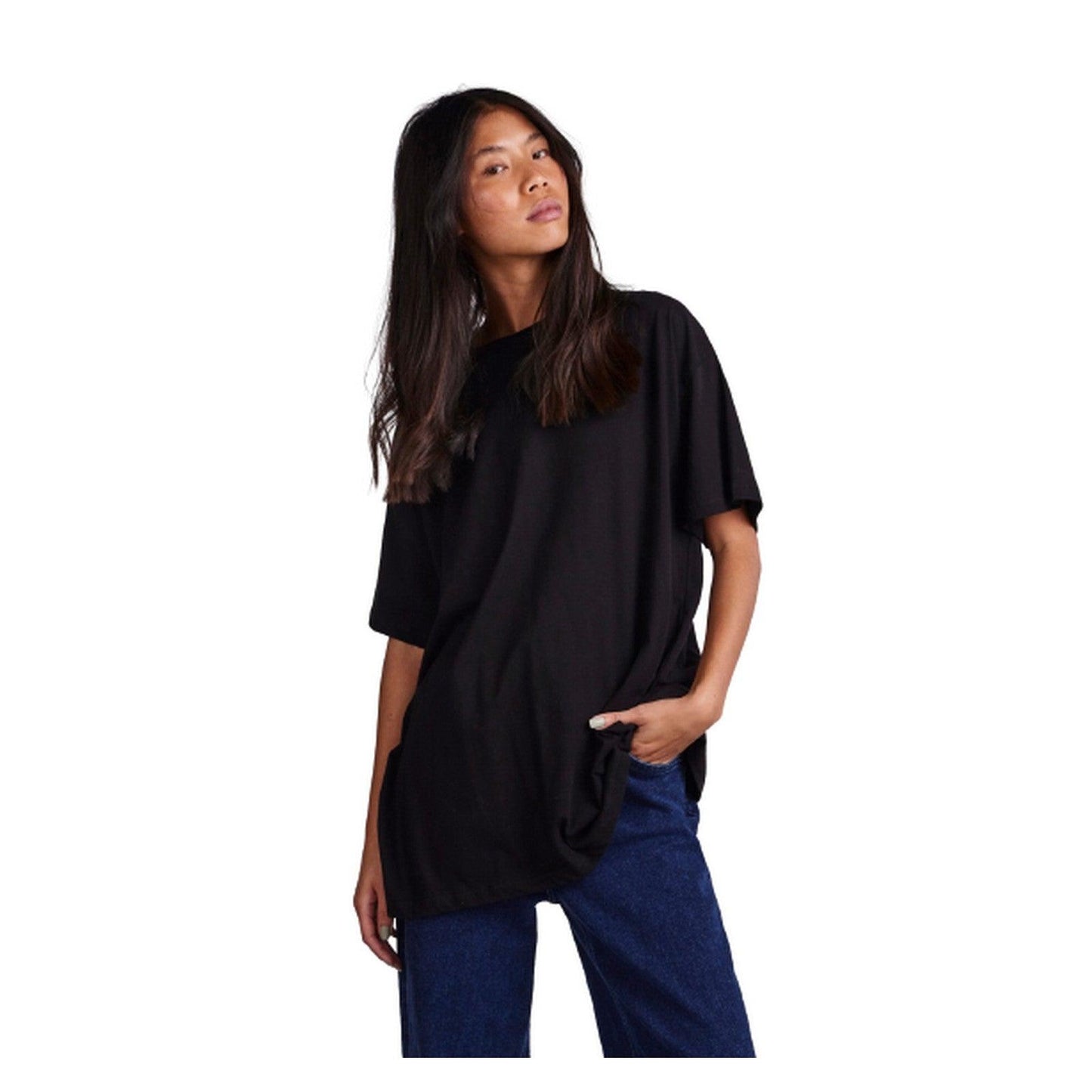 T-shirt Donna Pieces - Pcrina Ss Oversized Tee Noos Bc - Nero