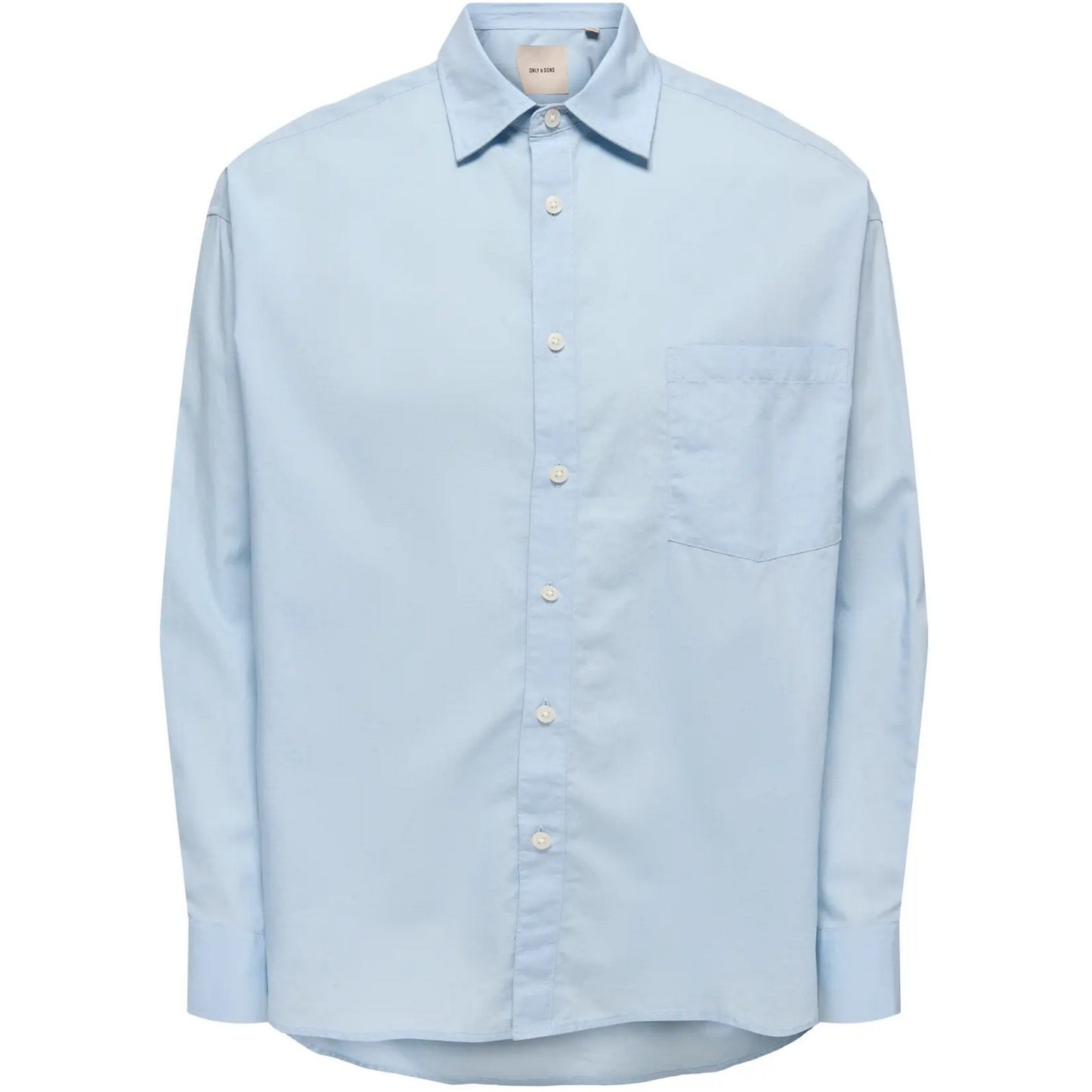 Camicie casual Uomo Only & Sons - Onsbarret Poplin Ls Loose Solid 004 Shirt - Blu