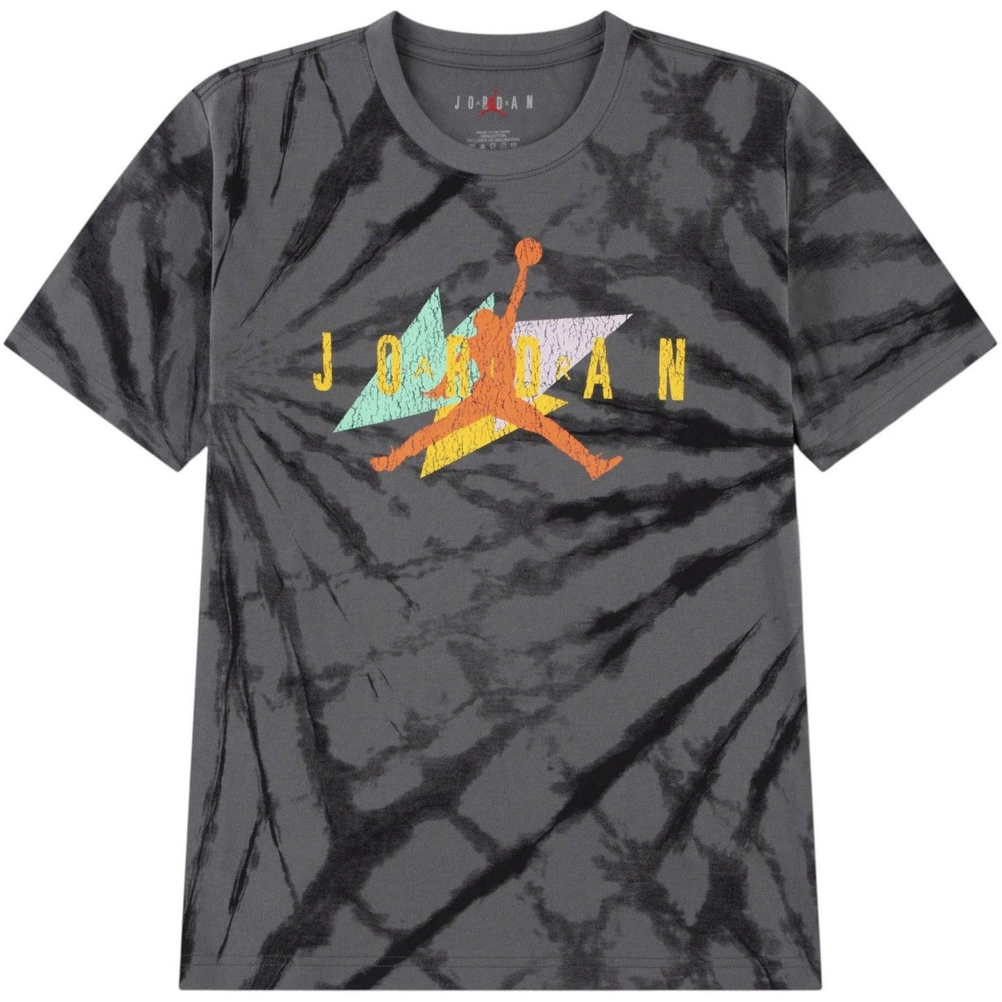 T-shirt Ragazzi Unisex Jordan - Jdb Geo Tie Dye Hbr Ss Tee - Grigio