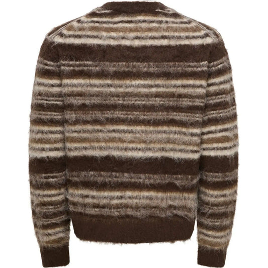 Maglioni Uomo Only & Sons - Onsaiden Rlx Ls Crew Knit - Marrone