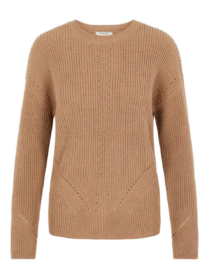 Maglioni Donna Pieces - Karie Ls O-Neck Knit Noos - Marrone