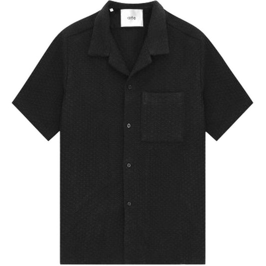 Camicie casual Uomo Arte Antwerp - Jacquard Croche Shirt - Nero