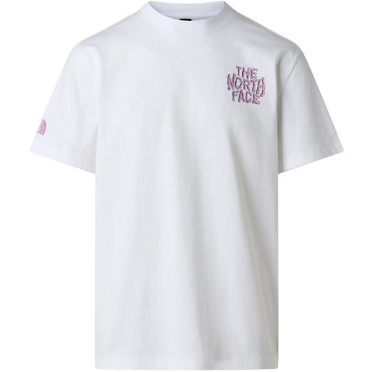 T-shirt Uomo The North Face - M Drip Logo Relaxed Short Sleeve Tee-Gra - Bianco