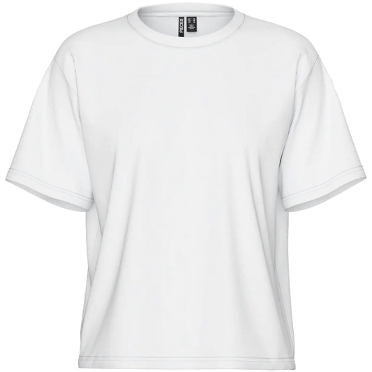 T-shirt Donna Pieces - Pcskylar Ss Tee Jrs Noos - Bianco