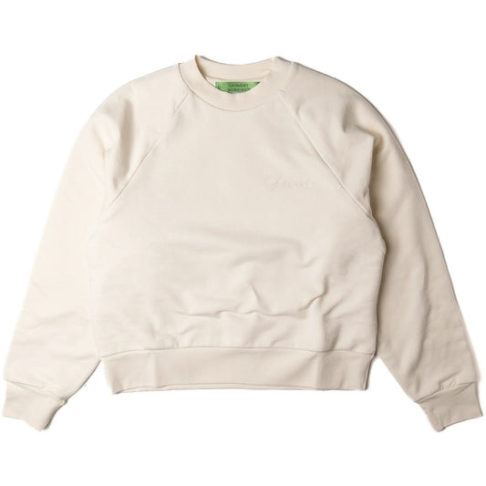 Felpe senza cappuccio Uomo GARMENT - Double Layer Crewneck With Double Embroidery - Beige