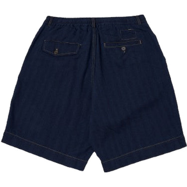 Pantaloncini Uomo Universal Works - Pleated Track Short - Blu