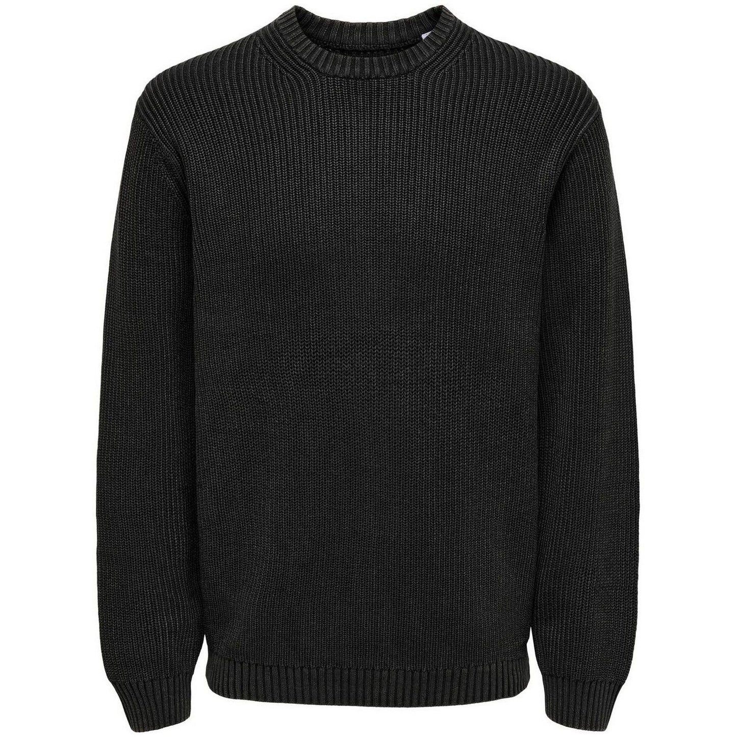 Maglie Uomo Only & Sons - Onsrosu Vin 7 Wash Crew Knit - Nero