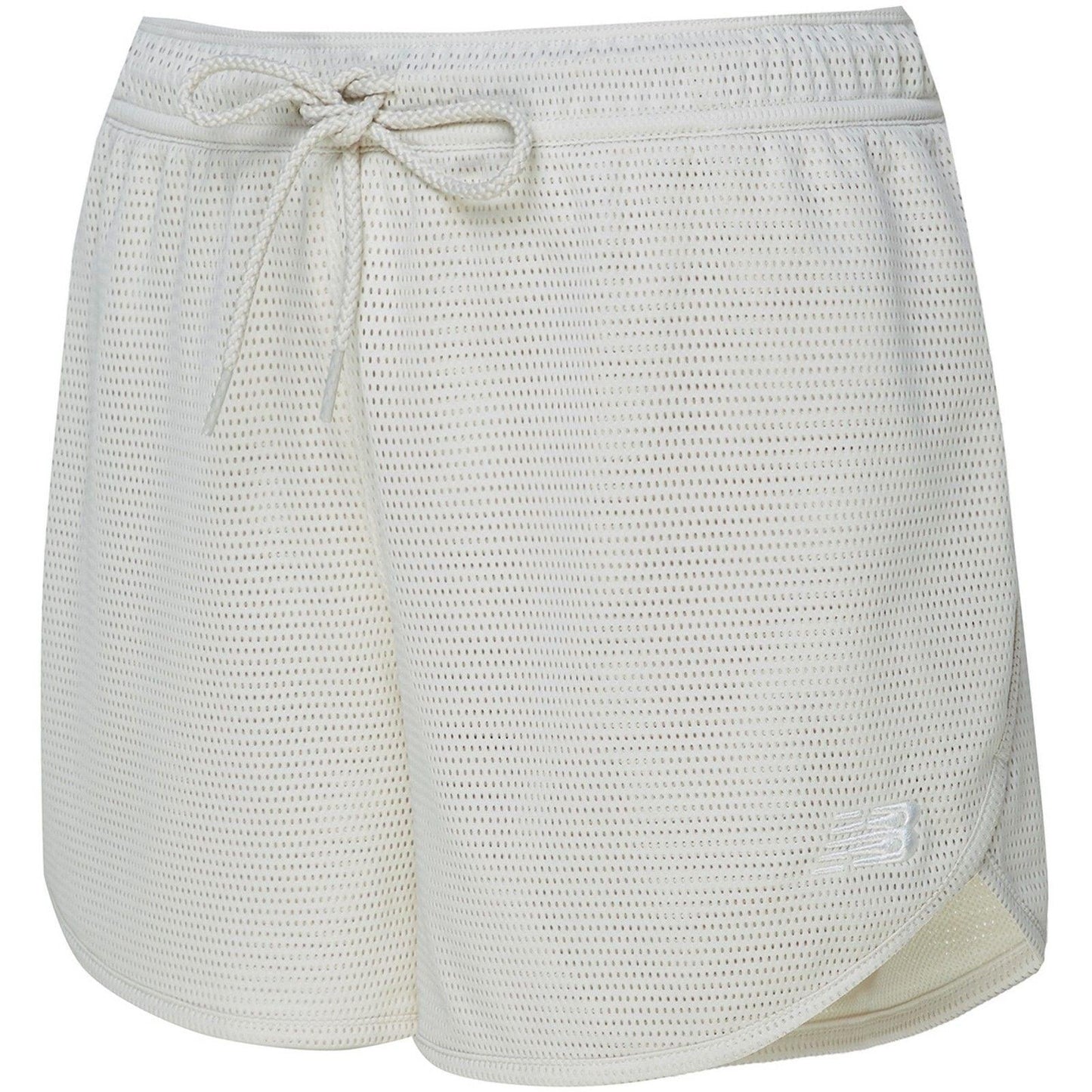 Pantaloncini Donna New Balance - NB Athletics Mesh Short - Bianco