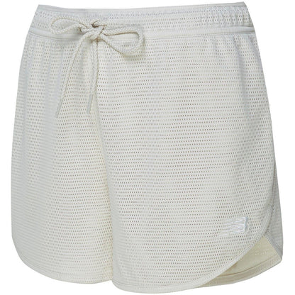 Pantaloncini Donna New Balance - NB Athletics Mesh Short - Bianco