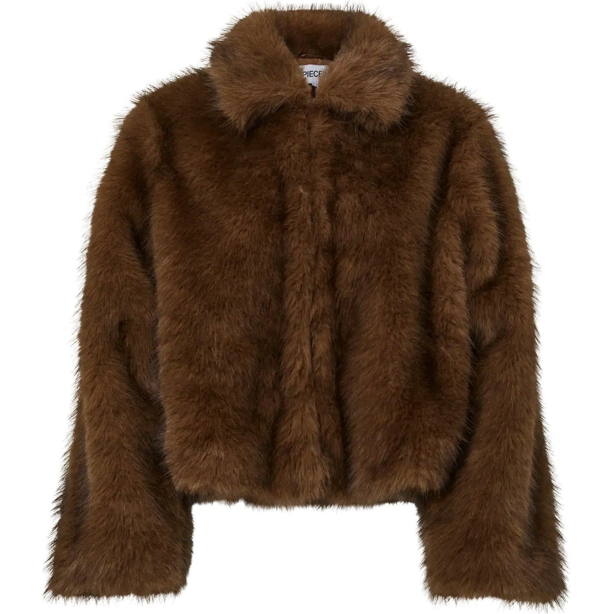 Giacche Donna Pieces - Pcjilla Short Fluffy Jacket Bc - Rosso