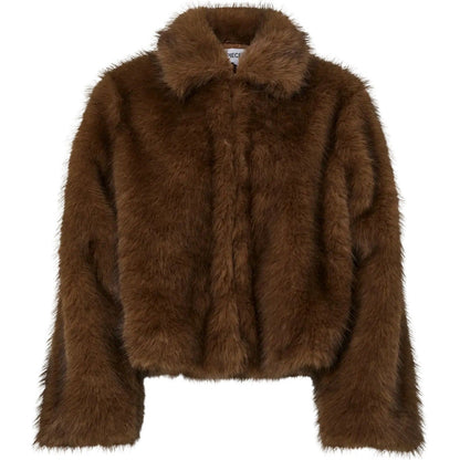 Giacche Donna Pieces - Pcjilla Short Fluffy Jacket Bc - Rosso