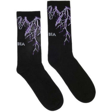 Calze Uomo Phobia - Black Socks Purple Lightning - Nero
