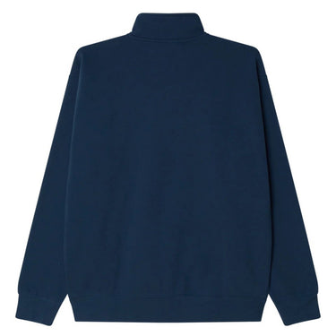 Męskie bluzy z kapturem Obey — Polar z mockneck — Ustalona Works — Niebieski