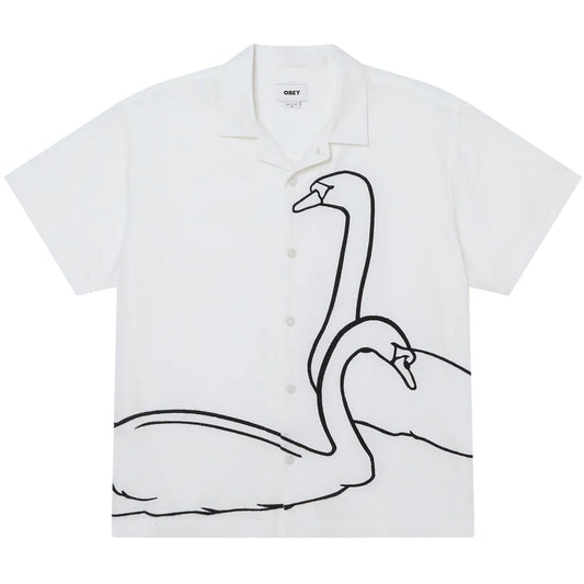 Maglie Uomo Obey - Cliff Woven - Bianco