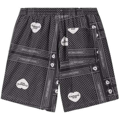 Bermuda Uomo Carhartt Wip - Heart Bandana Short - Nero