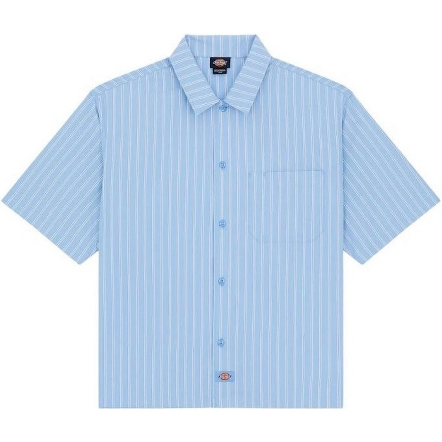 Camicie casual Uomo Dickies - Venedocia Stripe Shirt Ss - Celeste