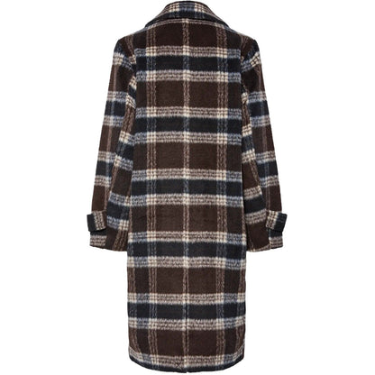 Giacche Donna Pieces - Pcmarble Check Jacket - Marrone