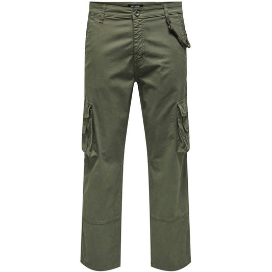 Pantaloni Uomo Only & Sons - Onsjay Loose Cargo 0025 Pant - Verde