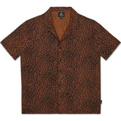 T-shirt Uomo Volcom - Utopias Print Ss - Marrone