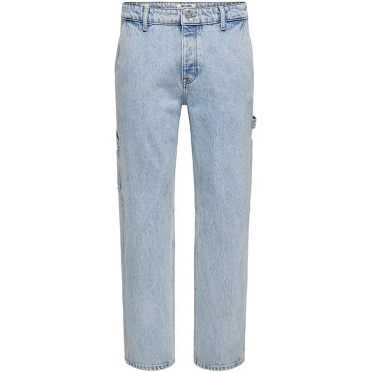 Jeans Uomo Only & Sons - Onsedge Straight Car Lb 1087Tai Dnm Noos - Blu