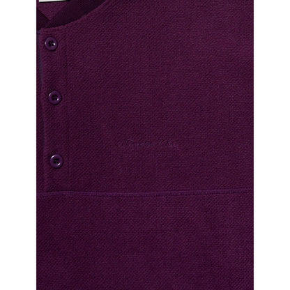 Maglie a manica lunga Uomo KAPPY DESIGN - Fleece Waffle Button Anorak - Viola