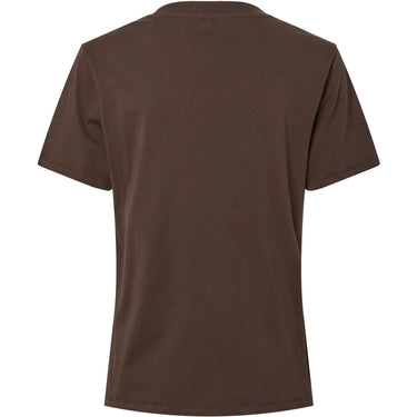 T-shirt Donna Pieces - Pcria Ss Solid Tee Noos Bc - Marrone