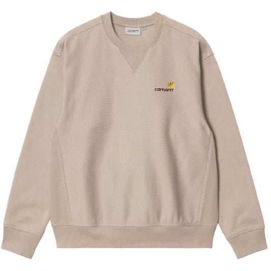 Felpe senza cappuccio Uomo Carhartt Wip - American Script Sweat - Marrone