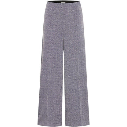 Pantaloni Donna Ichi - Ihkate Jacquard Pa9 - Blu