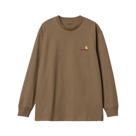 Maglie a manica lunga Uomo Carhartt Wip - L/S American Script T-Shirt - Marrone