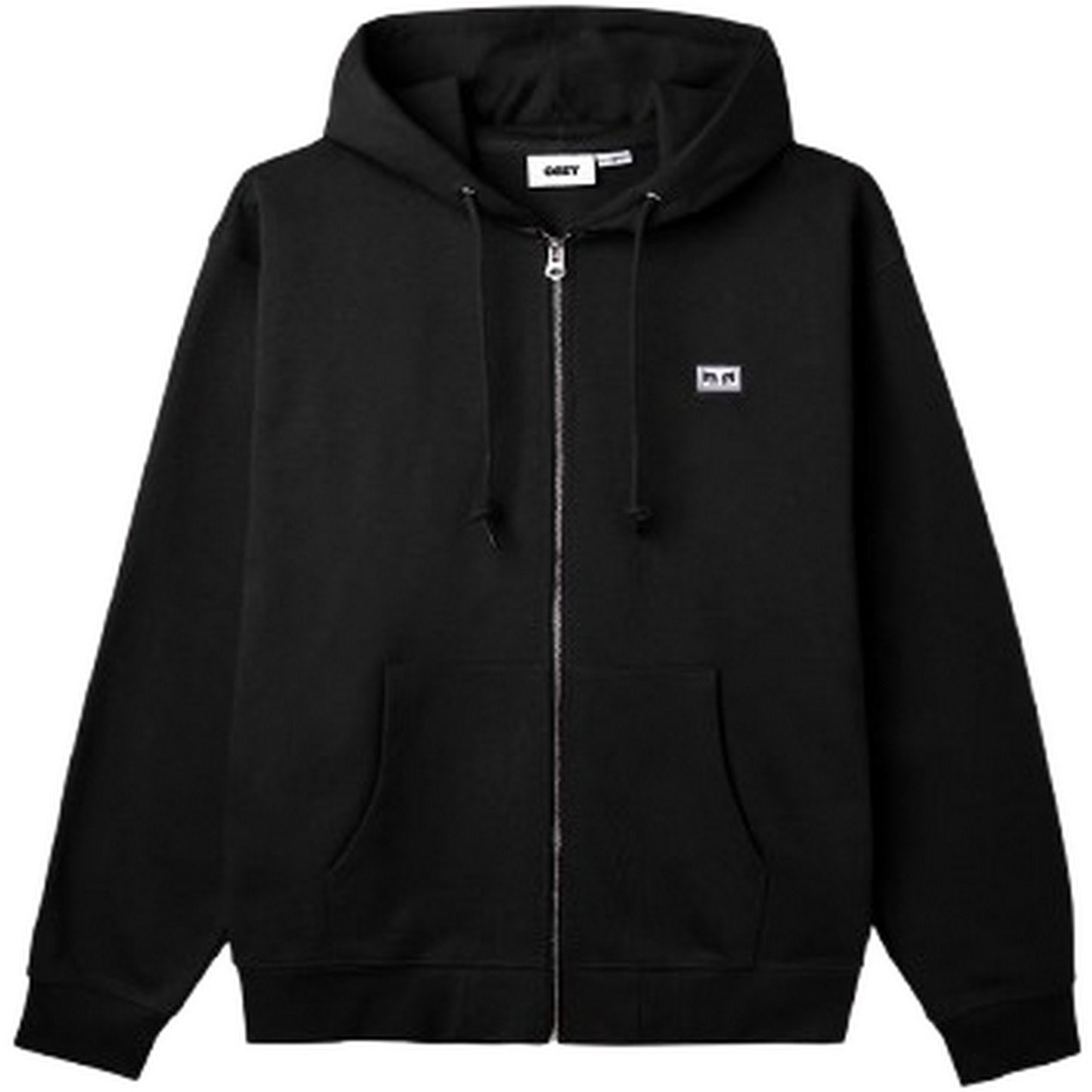 Felpe con cappuccio Uomo Obey - Established Works Eyes Zip Hood Ii Fleece - Nero