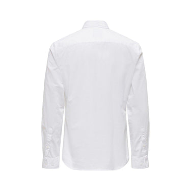 T-shirty męskie Only & Sons – Onsandy Slim Easy Iron Popelin Shirt Noos – Białe