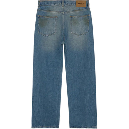 Jeans Uomo Obey - Nelson Straight Leg Denim - Blu