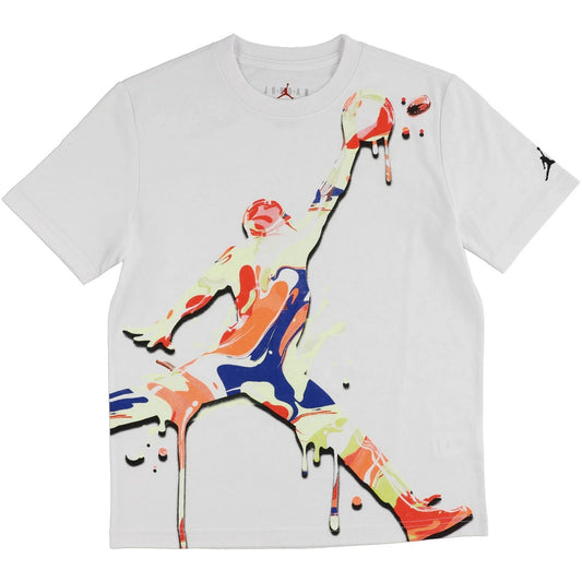 T-shirt Ragazzi Unisex Jordan - Jdb Spr Splsh Paint Spill Jm - Bianco