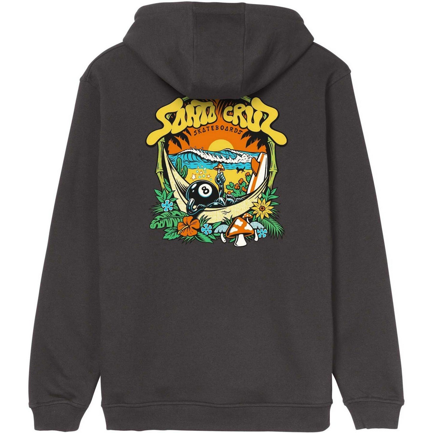 Felpe con cappuccio Uomo Santa Cruz - Winkowski 8Baller Trip Hood - Nero