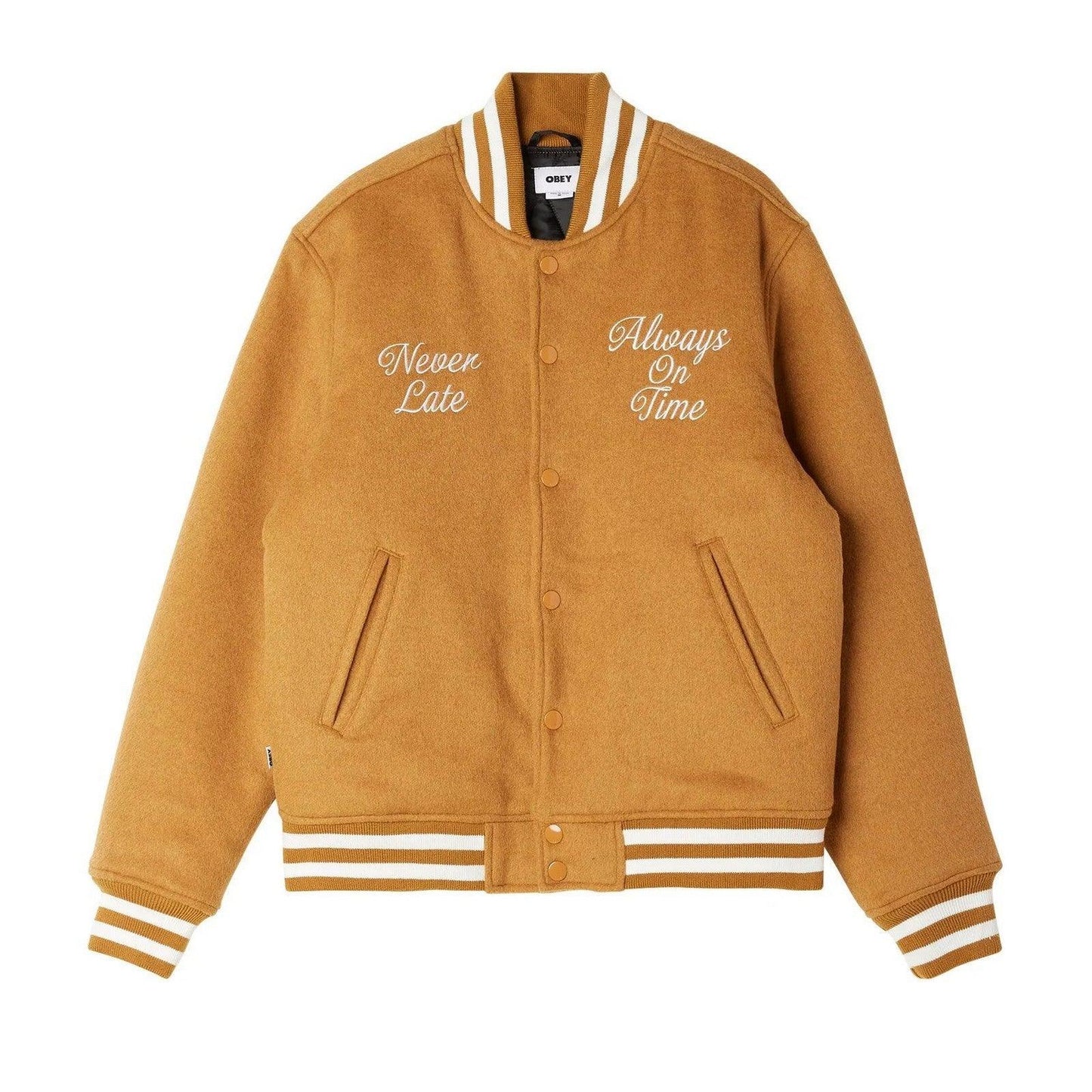 Giubbini Unisex Obey - Time Varsity Jacket - Marrone