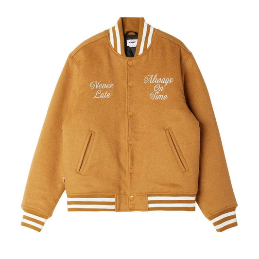 Giubbini Unisex Obey - Time Varsity Jacket - Marrone