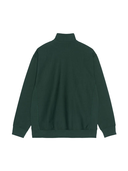 Felpe senza cappuccio Uomo Carhartt Wip - Half Zip American Script Sweat - Verde