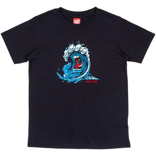 T-shirt Ragazzi Unisex Santa Cruz - Youth Screaming Wave Front T-Shirt - Nero