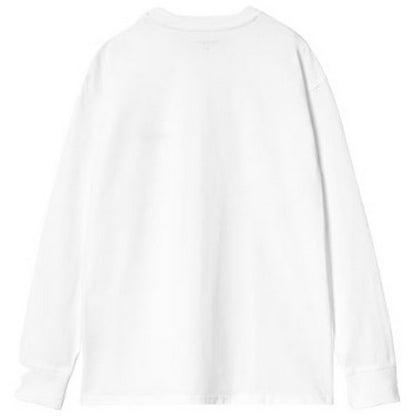 Maglie a manica lunga Uomo Carhartt Wip - L/S American Script T-Shirt - Bianco