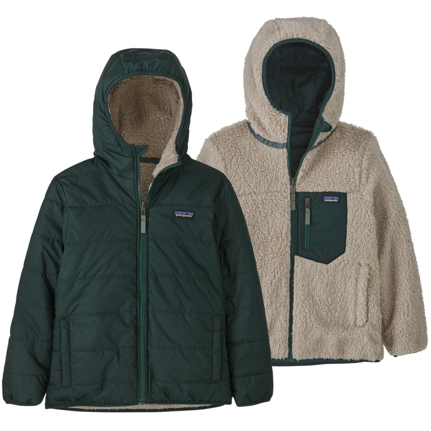 Giubbini Ragazzi Unisex Patagonia - K's Reversible Ready Freddy Hoody - Verde