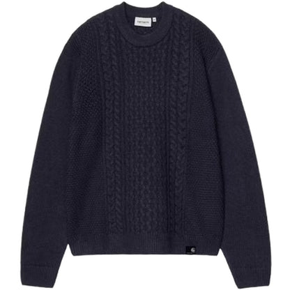 Maglioni Uomo Carhartt Wip - Caster Knit Sweater - Blu
