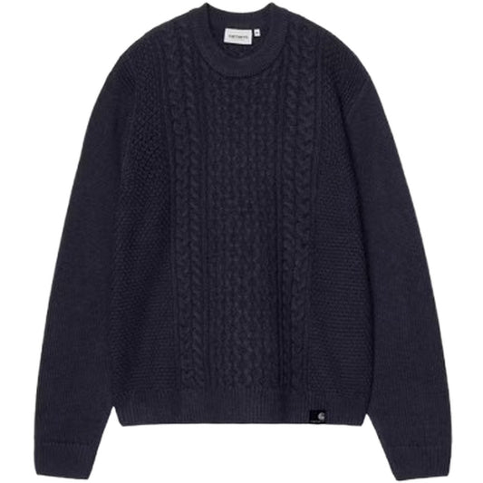 Maglioni Uomo Carhartt Wip - Caster Knit Sweater - Blu