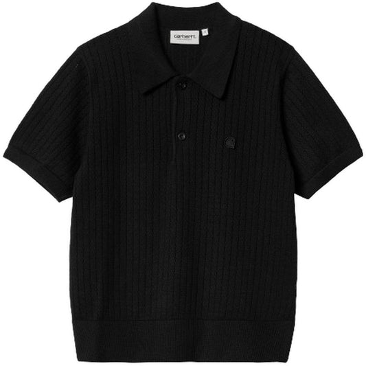 Polo Donna Carhartt Wip - W' S/S Norlina Polo - Nero
