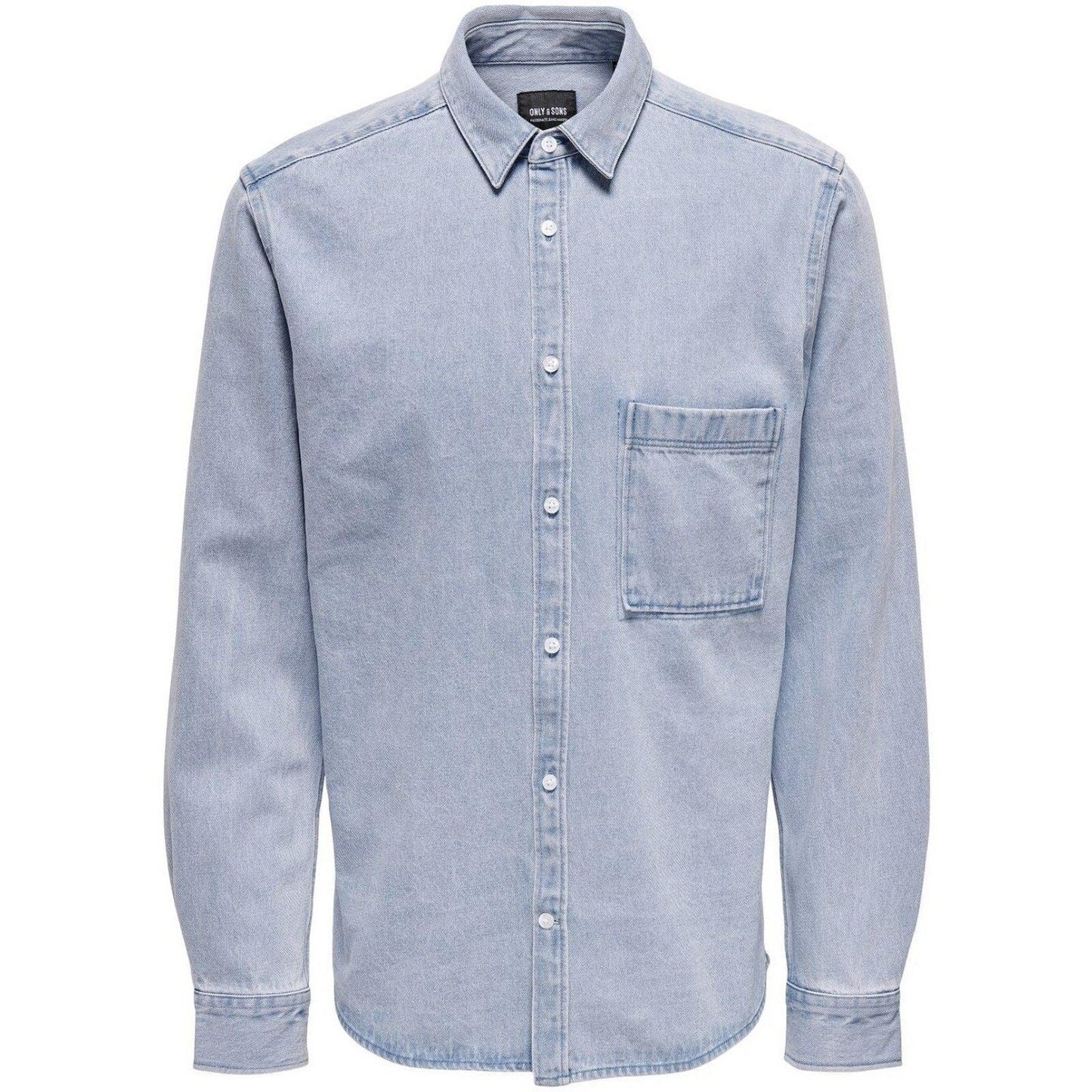 Camicie casual Uomo Only & Sons - Onsbenny Reg Chambray Ls Shirt - Blu