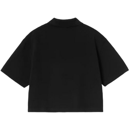 Polo Donna Carhartt Wip - W S/S Carhartt Script Polo Ts - Nero