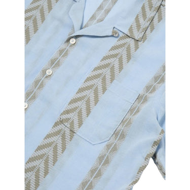 Chemises décontractées Universal Works pour hommes - Chemise de route - Bleu clair